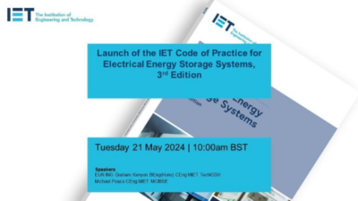 Webinar now available on the launch of the 3rd Edition of the (IET) Code of Practice for EESS
