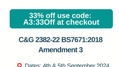 ETT marks the launch of the 18th Edition 3rd Amendment with 33% off its Sept course!